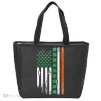 Ireland Shamrock Flag Saint Patricks Day Irish American Flag Tote Bag thumb 0