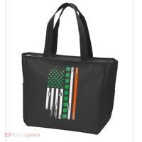 Ireland Shamrock Flag Saint Patricks Day Irish American Flag Tote Bag thumb 3