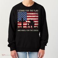 I Stand For The Flag And Kneel For The Cross Gift Women's Sweatshirt thumb 0