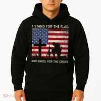 I Stand For The Flag And Kneel For The Cross Gift Hoodie thumb 2