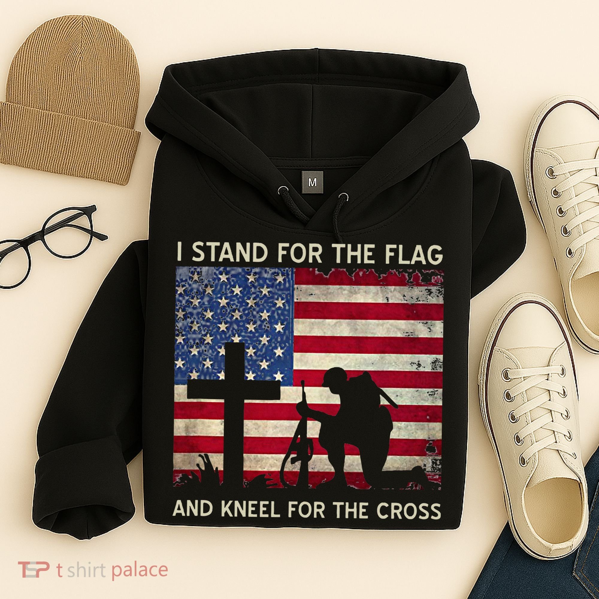 I Stand For The Flag And Kneel For The Cross Gift Hoodie