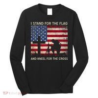I Stand For The Flag And Kneel For The Cross Gift Long Sleeve Shirt thumb 0