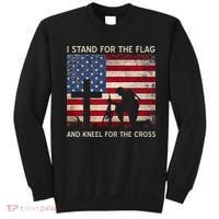 I Stand For The Flag And Kneel For The Cross Gift Sweatshirt thumb 0