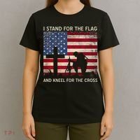 I Stand For The Flag And Kneel For The Cross Gift T-Shirt thumb 4