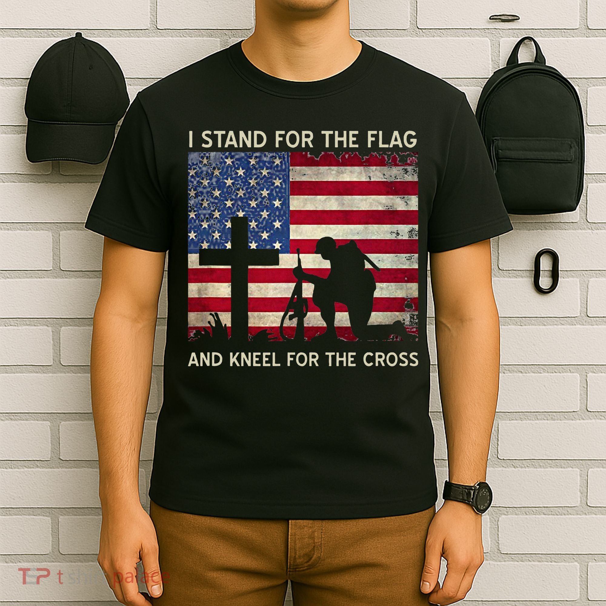 I Stand For The Flag And Kneel For The Cross Gift T-Shirt