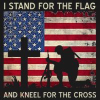 I Stand For The Flag And Kneel For The Cross Gift Women's Hoodie thumb 2