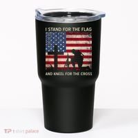 I Stand For The Flag And Kneel For The Cross Gift Tumbler thumb 0