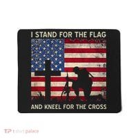 I Stand For The Flag And Kneel For The Cross Gift Mousepad thumb 0