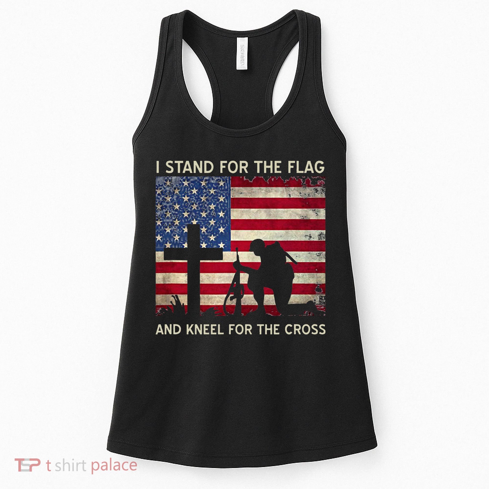 I Stand For The Flag And Kneel For The Cross Gift Women's Tank Top