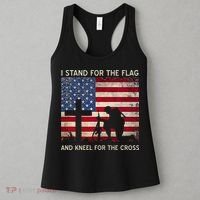 I Stand For The Flag And Kneel For The Cross Gift Women's Tank Top thumb 3