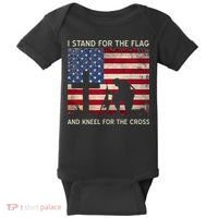 I Stand For The Flag And Kneel For The Cross Gift Baby Bodysuit thumb 0