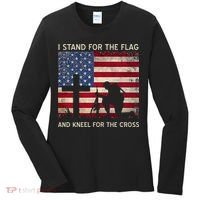 I Stand For The Flag And Kneel For The Cross Gift Women's Long Sleeve Shirt thumb 0