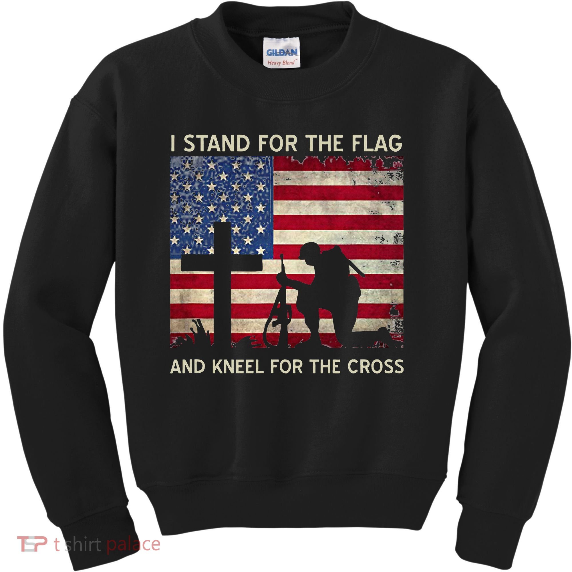 I Stand For The Flag And Kneel For The Cross Gift Kids Sweatshirt