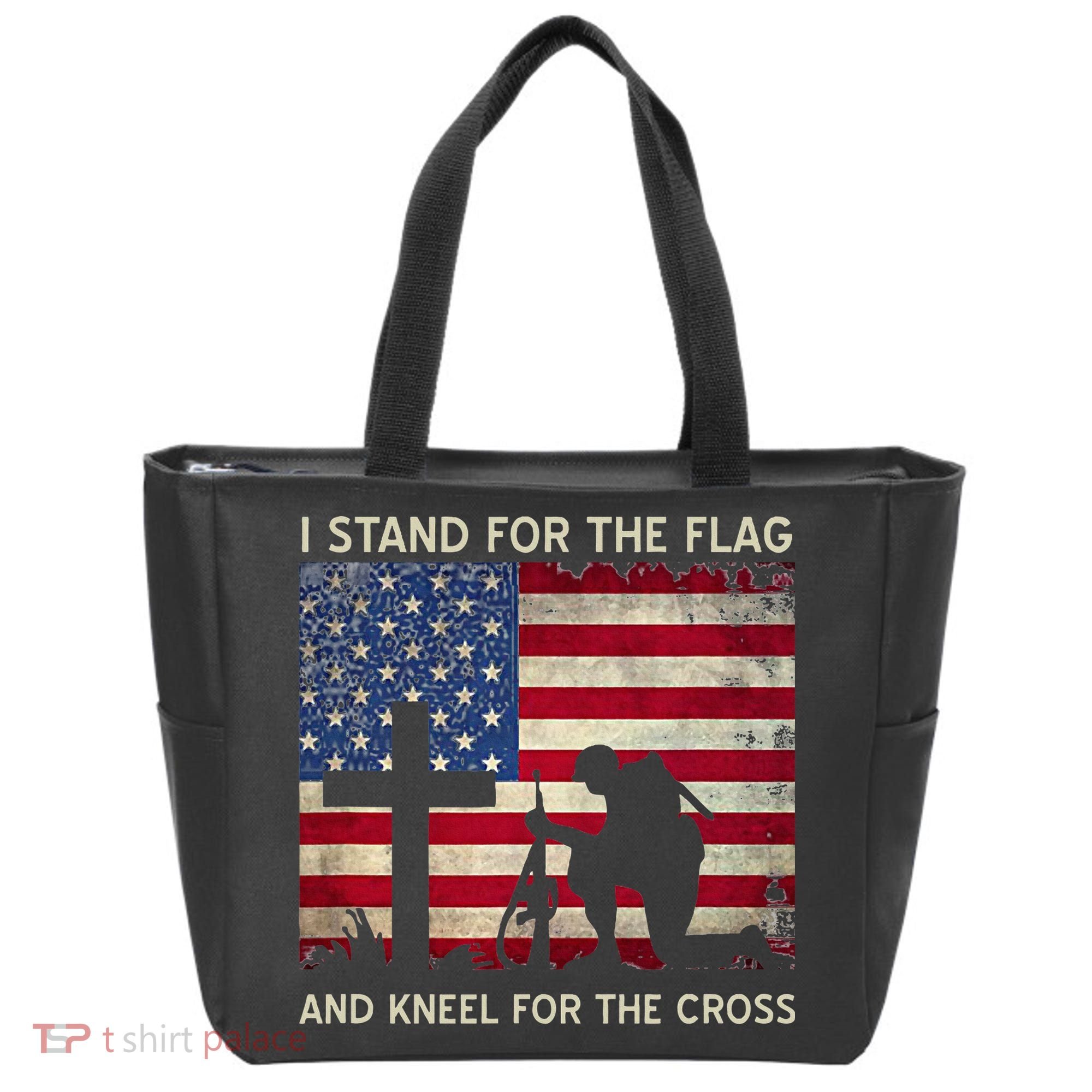 I Stand For The Flag And Kneel For The Cross Gift Tote Bag