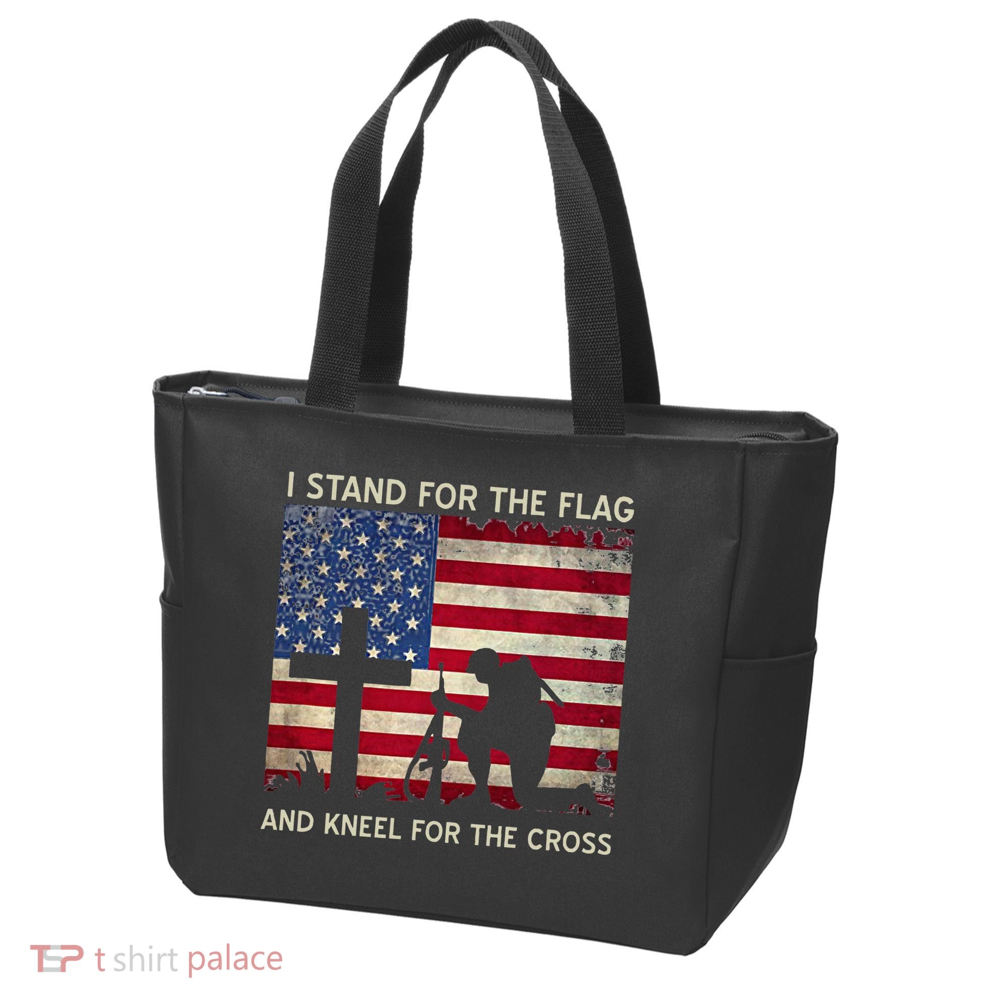 I Stand For The Flag And Kneel For The Cross Gift Tote Bag