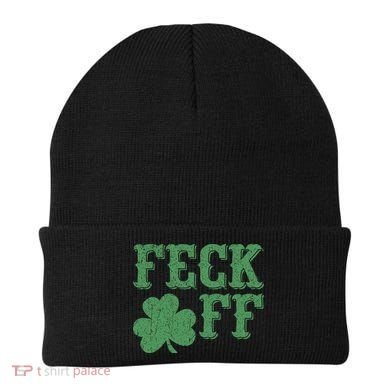 Irish Shamrock Feck Off Shamrock St. Patrick's Day Beanie