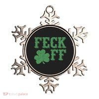 Irish Shamrock Feck Off Shamrock St. Patrick's Day Ornament thumb 0