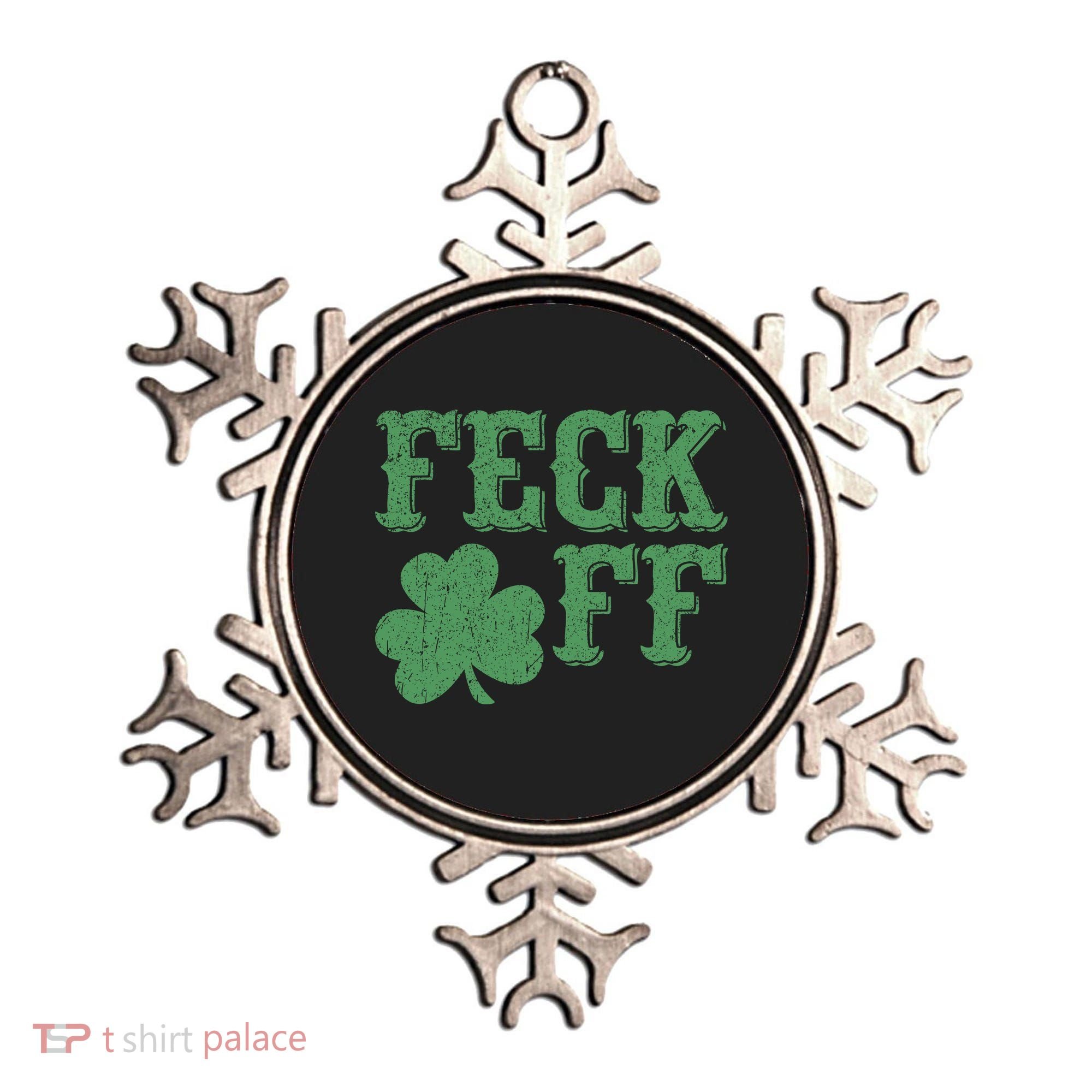 Irish Shamrock Feck Off Shamrock St. Patrick's Day Ornament