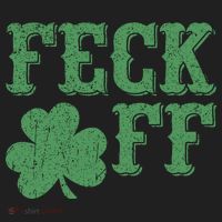 Irish Shamrock Feck Off Shamrock St. Patrick's Day Golf Towel thumb 3