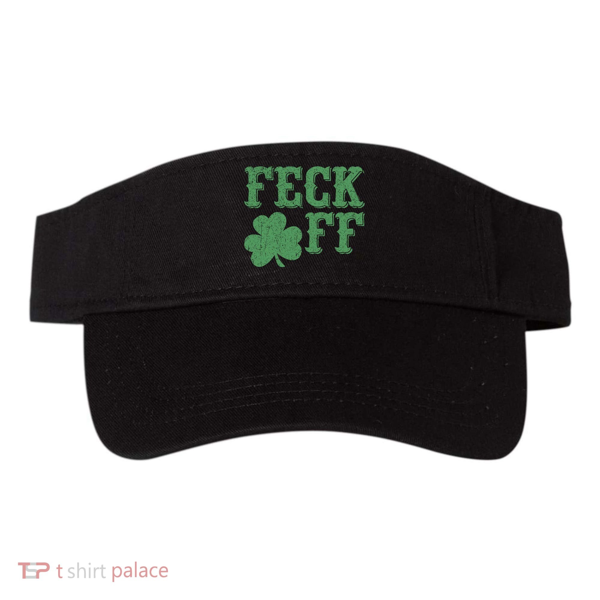 Irish Shamrock Feck Off Shamrock St. Patrick's Day Visor