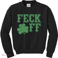 Irish Shamrock Feck Off Shamrock St. Patrick's Day Kids Sweatshirt thumb 0