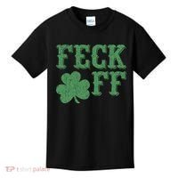 Irish Shamrock Feck Off Shamrock St. Patrick's Day Kids T-Shirt thumb 0