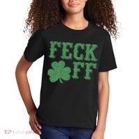 Irish Shamrock Feck Off Shamrock St. Patrick's Day Kids T-Shirt thumb 2