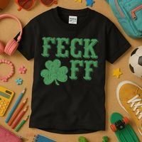 Irish Shamrock Feck Off Shamrock St. Patrick's Day Kids T-Shirt thumb 3