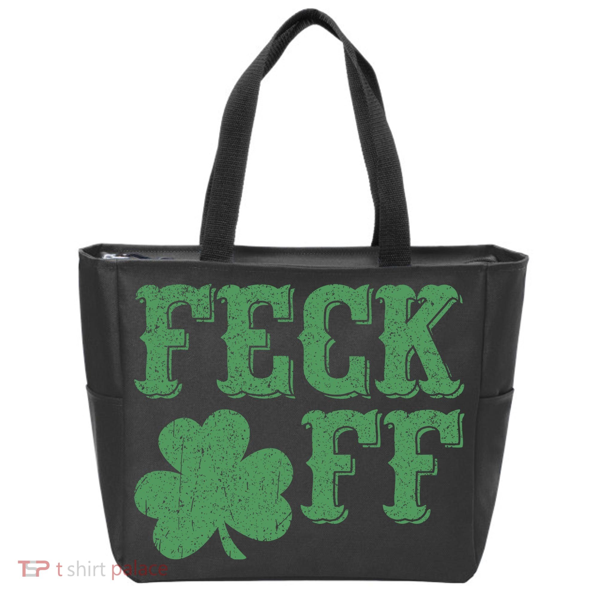 Irish Shamrock Feck Off Shamrock St. Patrick's Day Tote Bag