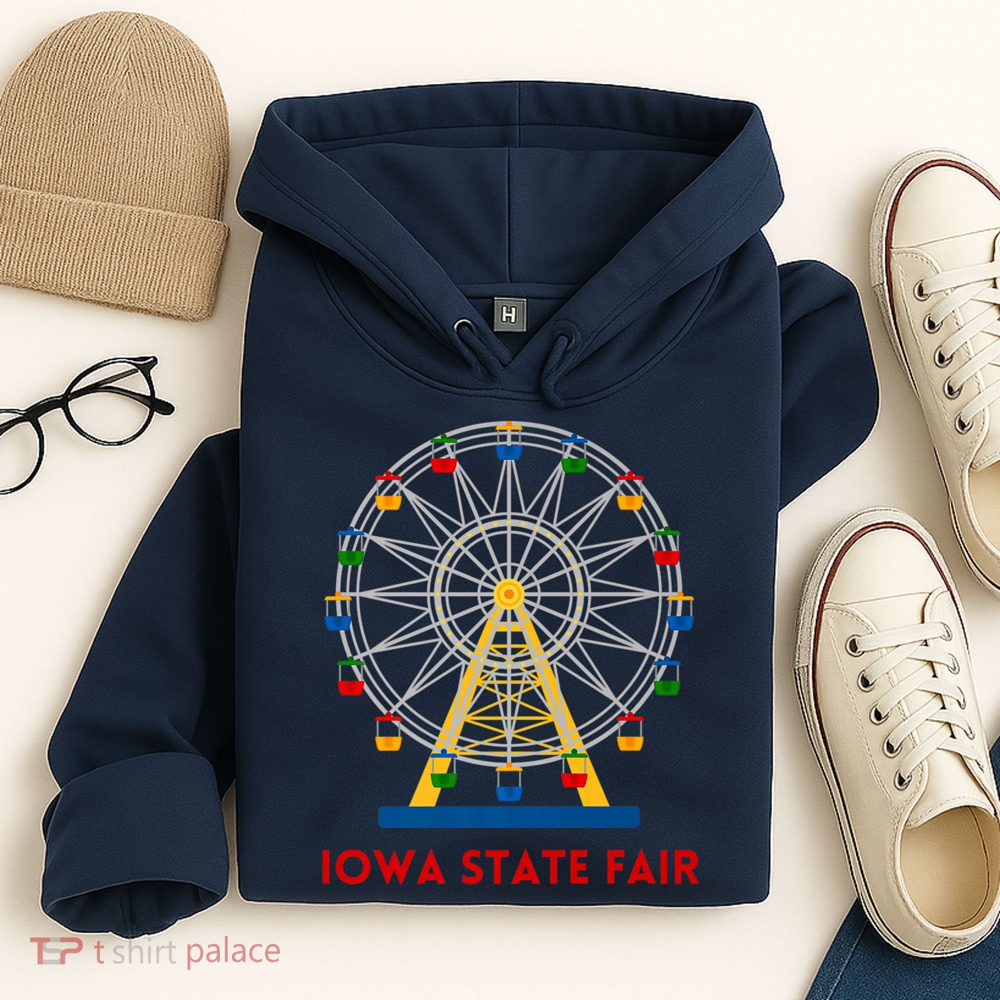 Iowa State Fair Ferris Wheel County Fair Premium Hoodie