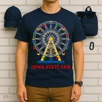 Iowa State Fair Ferris Wheel County Fair Premium T-Shirt thumb 6