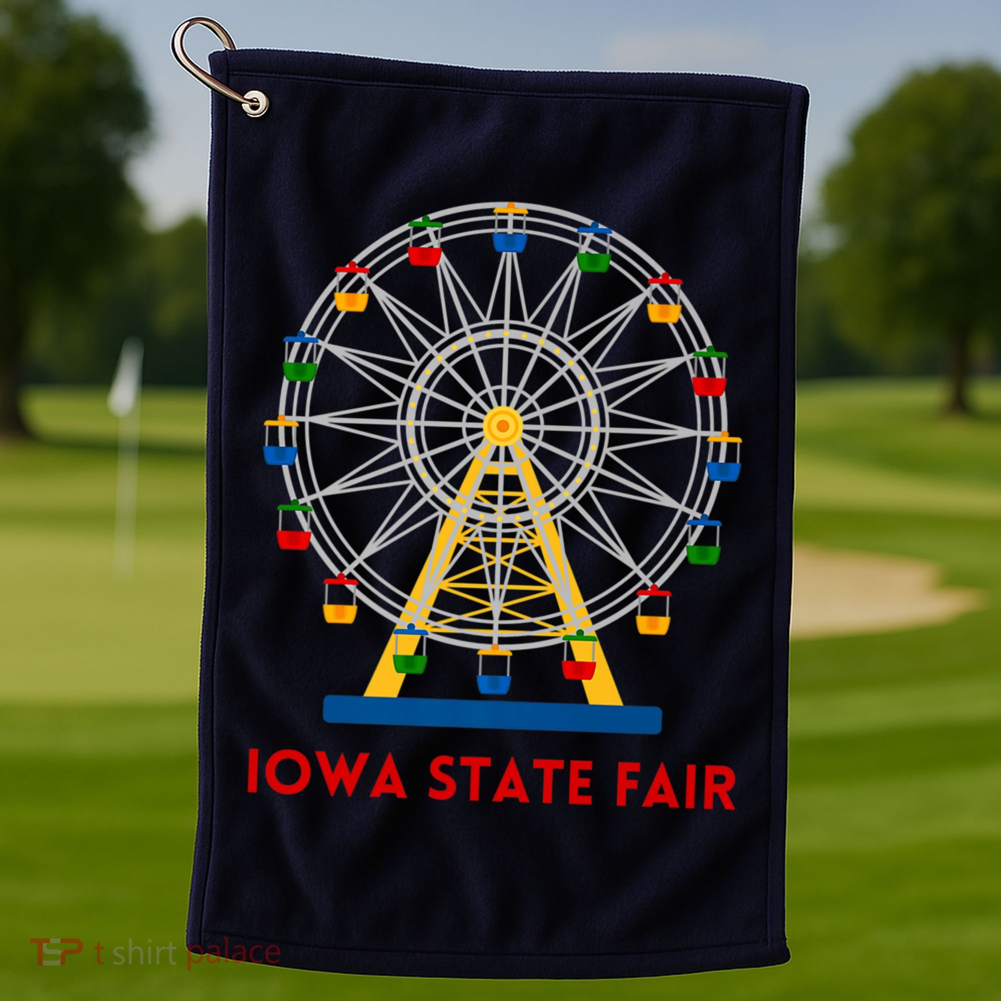 Iowa State Fair Ferris Wheel County Fair Premium Golf Towel