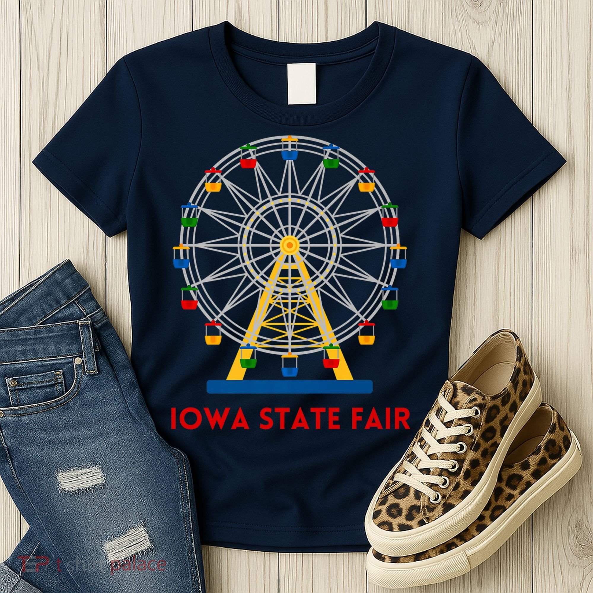 Iowa State Fair Ferris Wheel County Fair Premium Women's T-Shirt