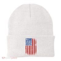 I Stand For This Flag Because Our Heroes Rest Beneath Her USA Beanie thumb 0