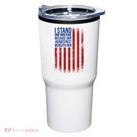 I Stand For This Flag Because Our Heroes Rest Beneath Her USA Tumbler thumb 0