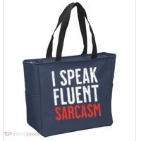 I Speak Fluent Sarcasm Tote Bag thumb 2