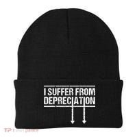 I Suffer from Depreciation Funny Accountant Tax Pun Beanie thumb 0