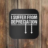 I Suffer from Depreciation Funny Accountant Tax Pun Coaster thumb 0