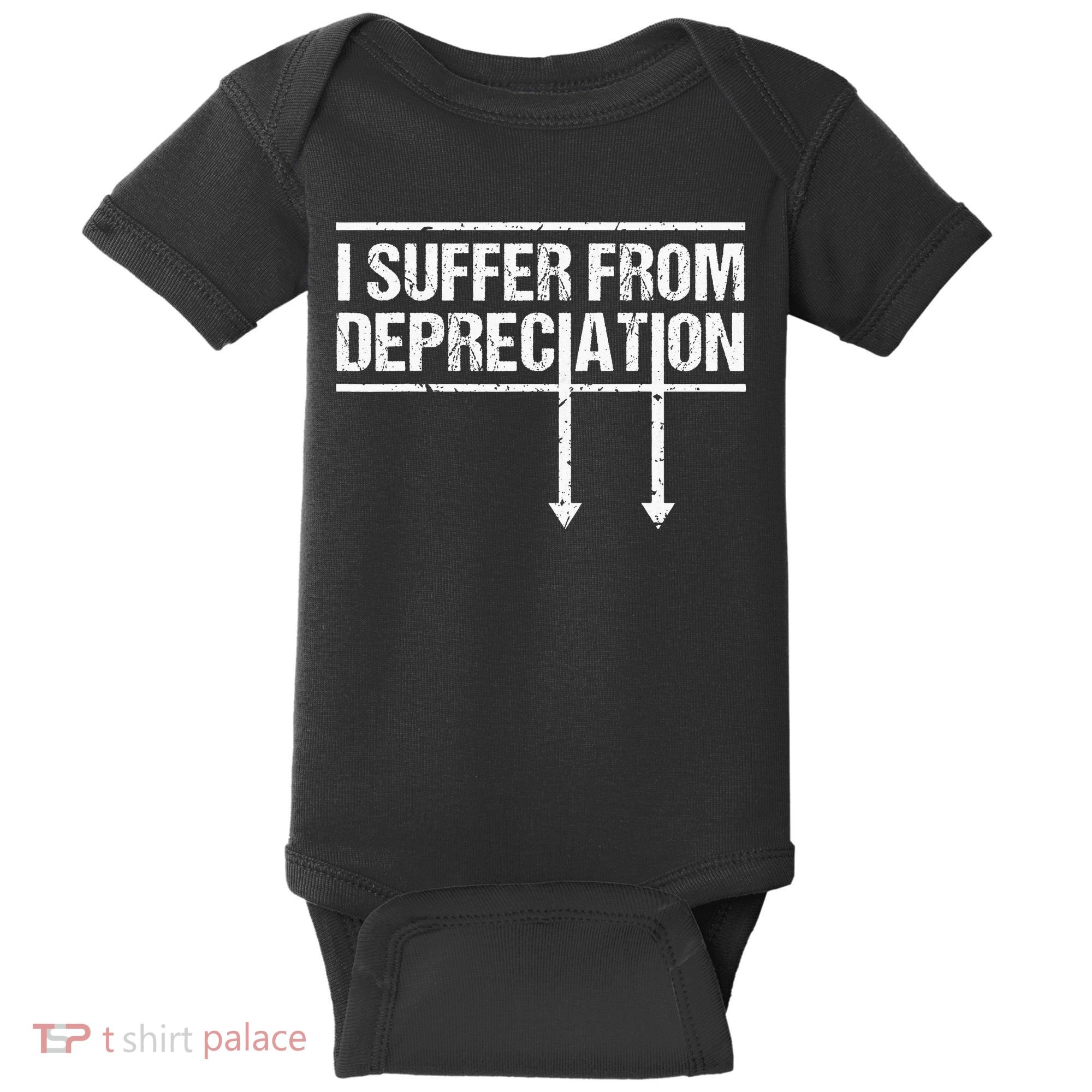 I Suffer from Depreciation Funny Accountant Tax Pun Baby Bodysuit