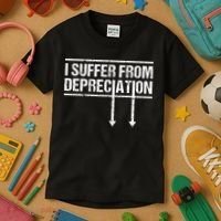 I Suffer from Depreciation Funny Accountant Tax Pun Kids T-Shirt thumb 3