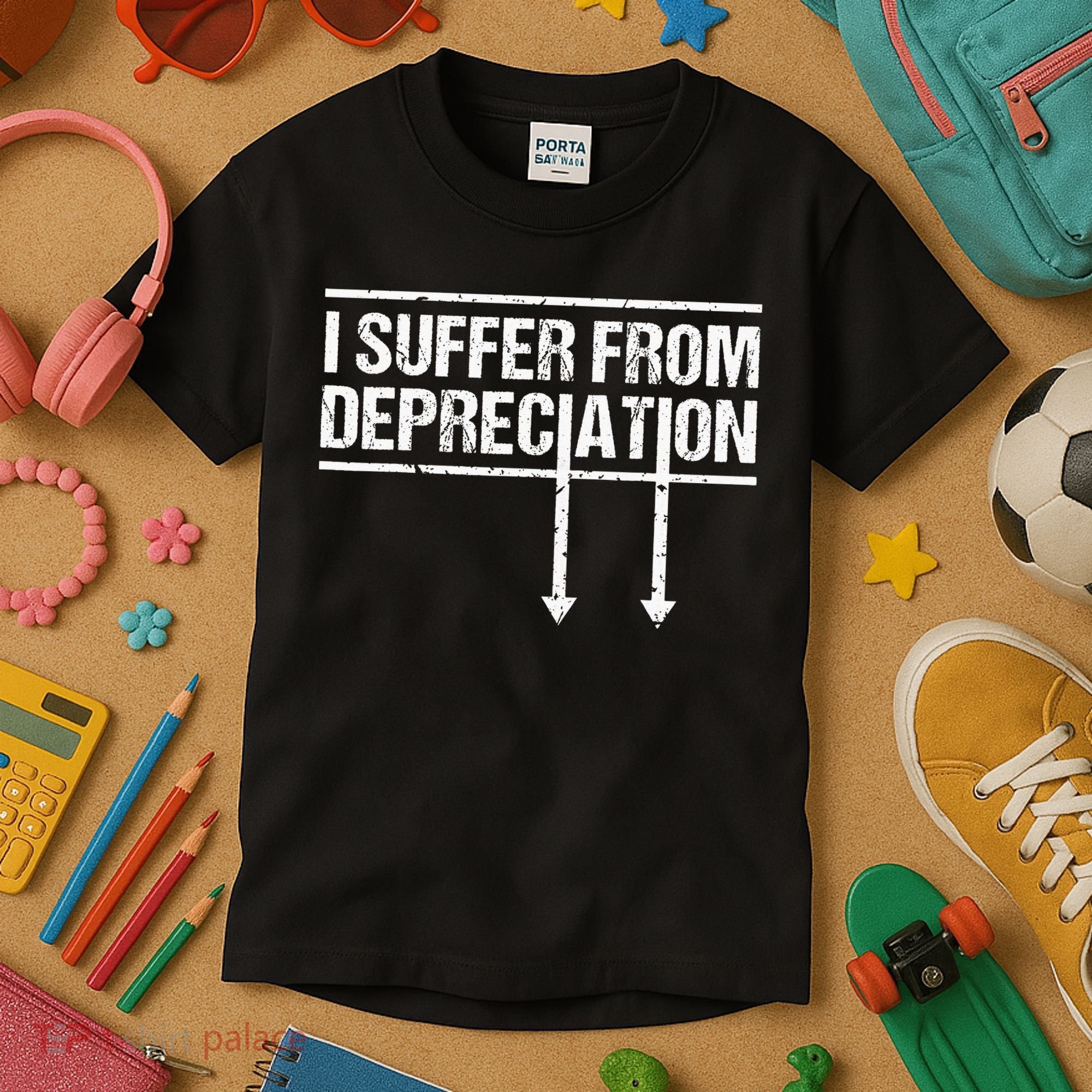 I Suffer from Depreciation Funny Accountant Tax Pun Kids T-Shirt