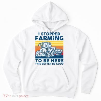 I Stopped Farming To Be Here This Better Be Good Hoodie