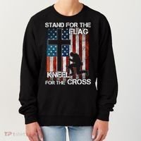 I Stand For The Flag And Kneel For The Cross Meaningful Gift Women's Sweatshirt thumb 0