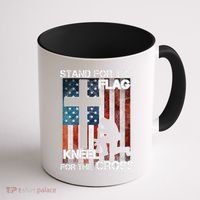 I Stand For The Flag And Kneel For The Cross Meaningful Gift Coffee Mug thumb 1