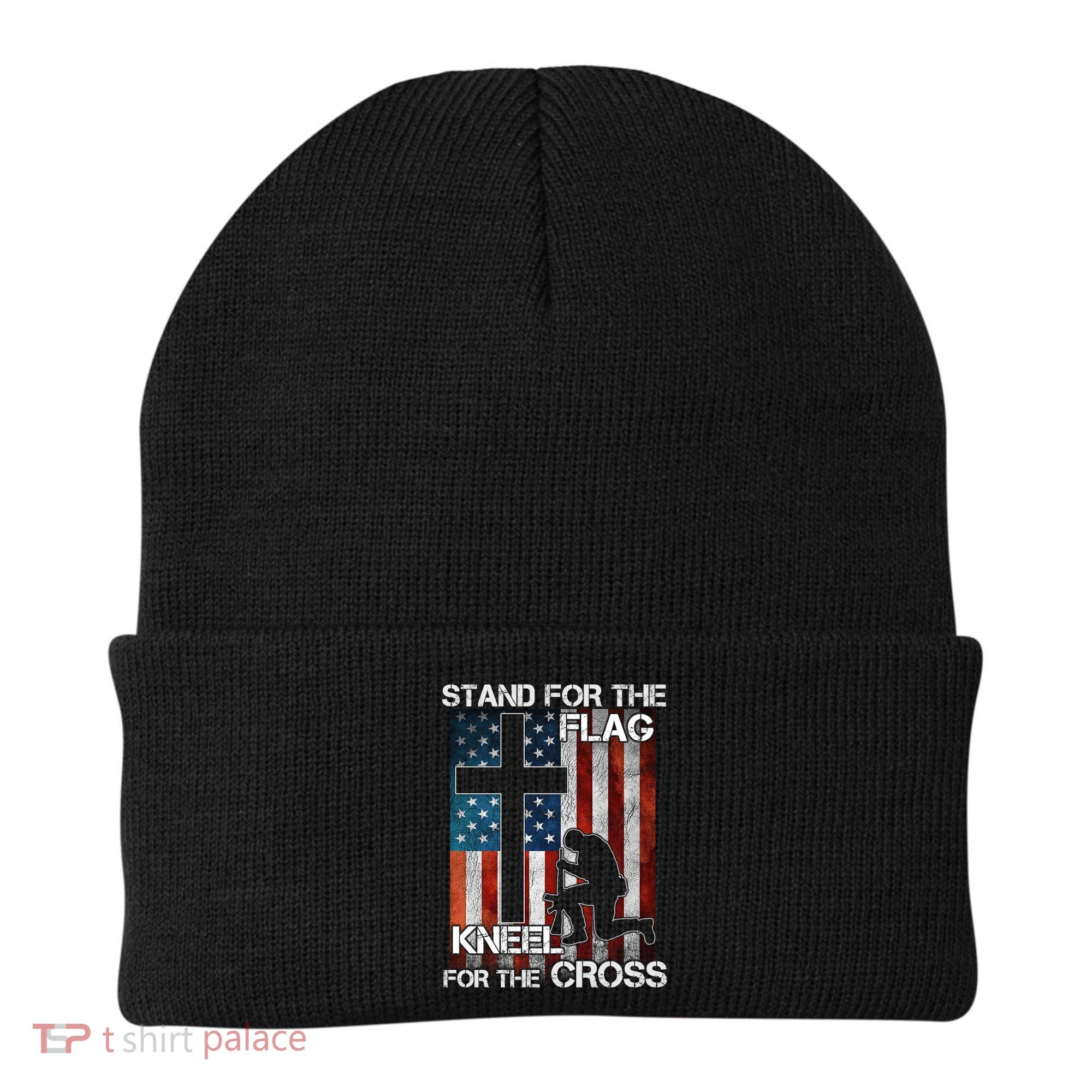 I Stand For The Flag And Kneel For The Cross Meaningful Gift Beanie