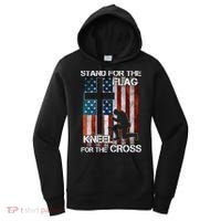 I Stand For The Flag And Kneel For The Cross Meaningful Gift Women's Hoodie thumb 0