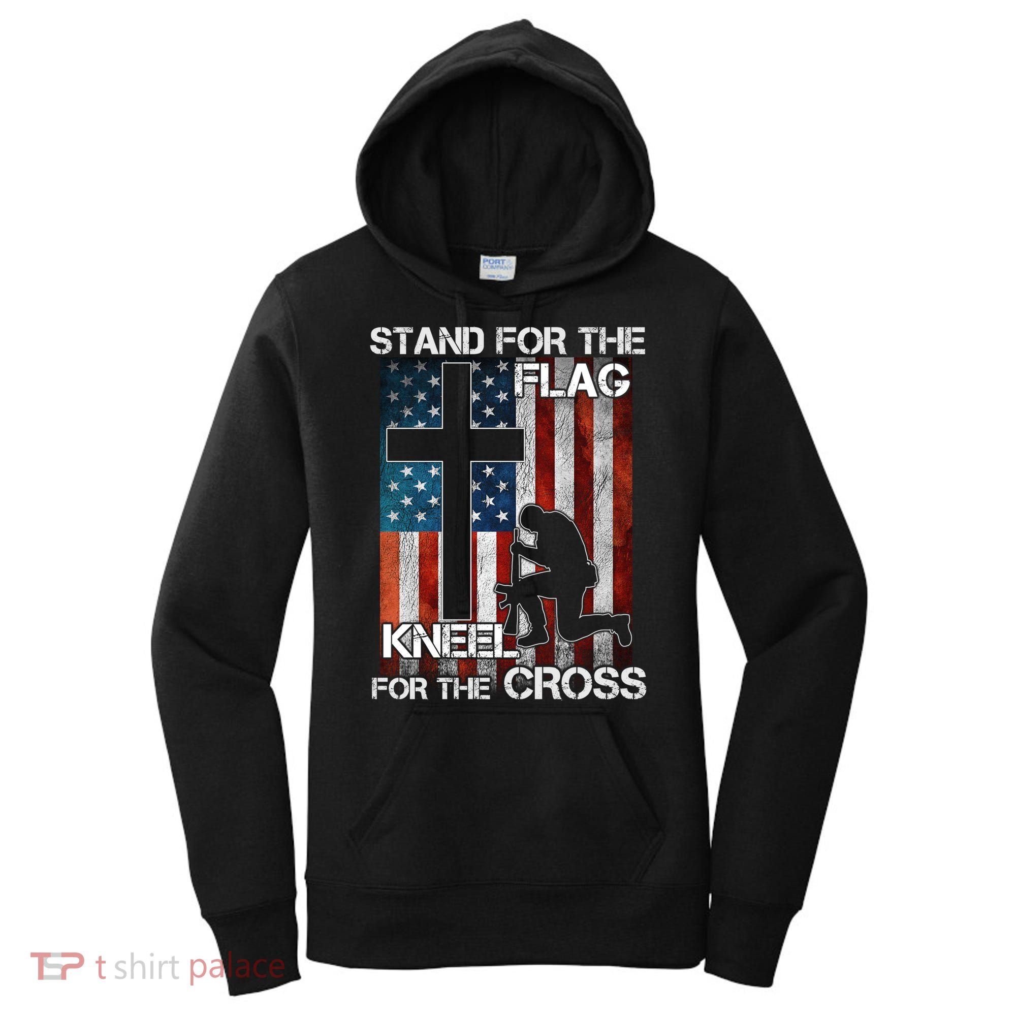 I Stand For The Flag And Kneel For The Cross Meaningful Gift Women's Hoodie