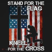 I Stand For The Flag And Kneel For The Cross Meaningful Gift Women's Hoodie thumb 2