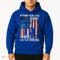 I Stand For The Flag And Kneel For The Cross Meaningful Gift Hoodie thumb 2