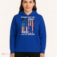 I Stand For The Flag And Kneel For The Cross Meaningful Gift Hoodie thumb 5